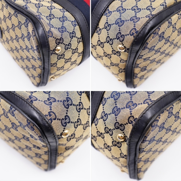 ❌️❌️SOLD ❌️❌️AJ43❤️ GUCCI GG Monogram Vintage Web Boston - Picture 11 of 16